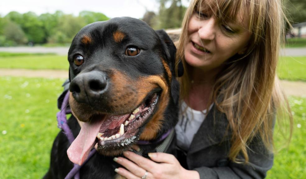 Lisa Twentyman with Loki, the Rottweiler