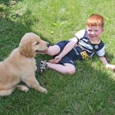 Child & Puppy 