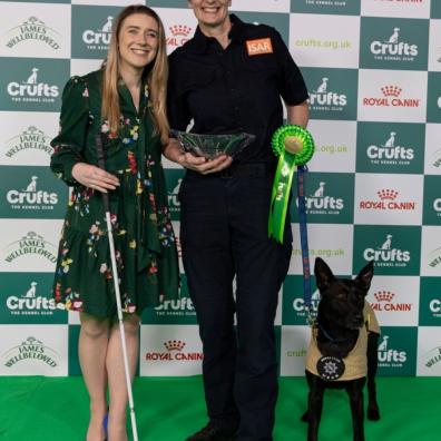 Crufts Kennel Club Hero Dog Award winner, Niamh, Darcy and Libby Clegg