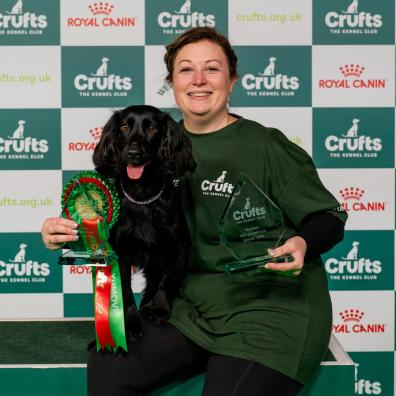 Crufts Medium Novice ABC agility winner Georgie and Eadie