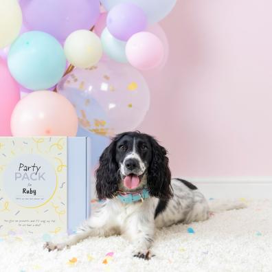 Ruby with her party pack